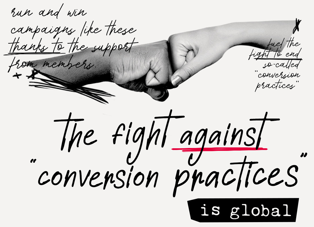 The fight against "conversion practices" is global